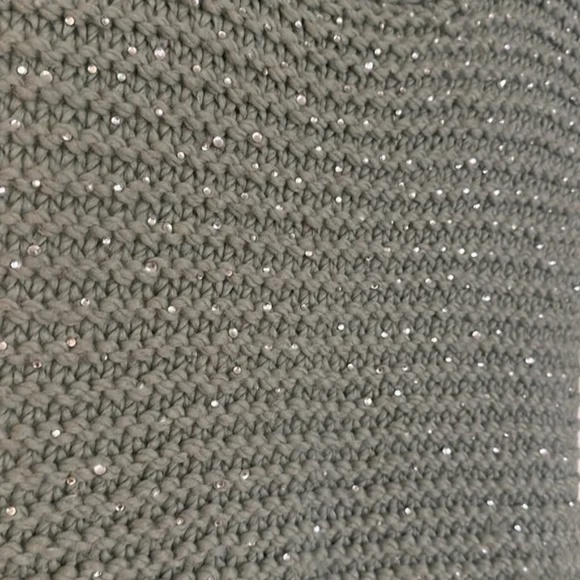 Fendi wool sweater crystal detailing on front solid green back, IT 40 Canada 6 - Picture 3 of 5